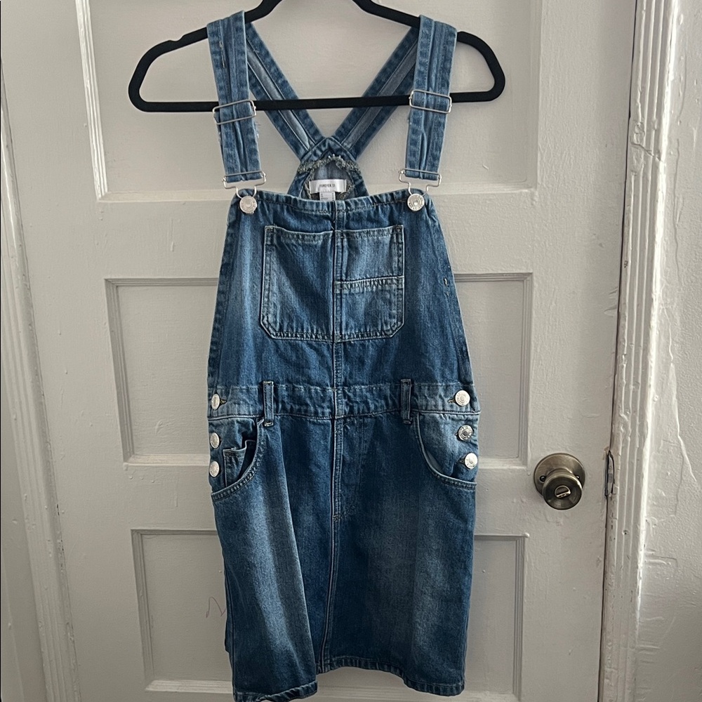Forever 21 Blue Denim Overall Skirt